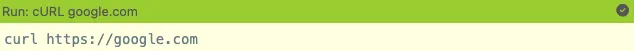Screenshot of a succeeded action